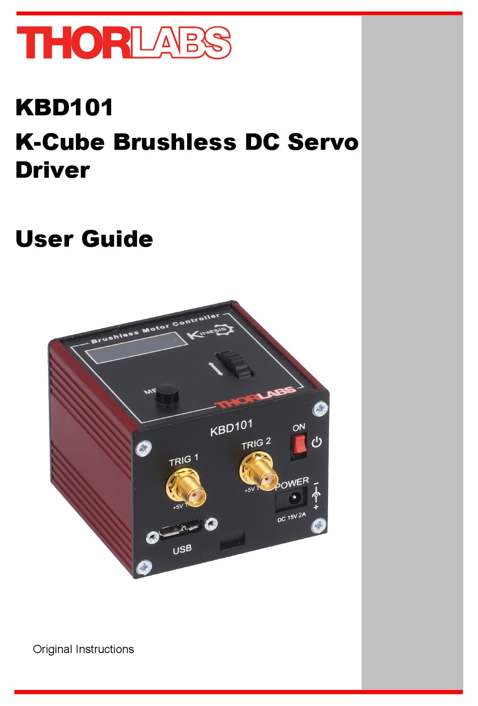 THORLABS KBD101 USER MANUAL Pdf Download ManualsLib