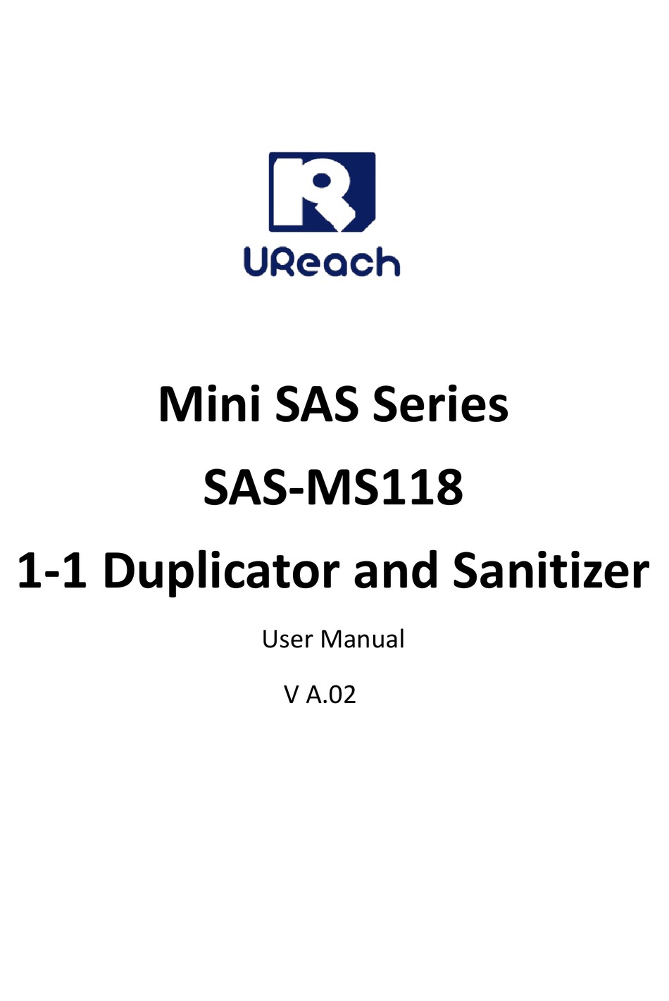 UREACH MINI SAS SERIES USER MANUAL Pdf Download ManualsLib
