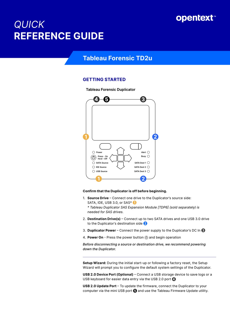 Opentext tableau forensic td2u quick reference manual pdf download