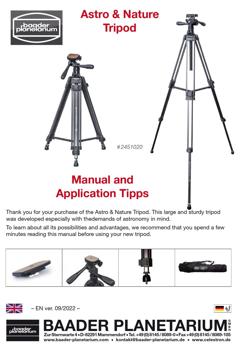 BAADER PLANETARIUM ASTRO & NATURE MANUAL Pdf Download | ManualsLib