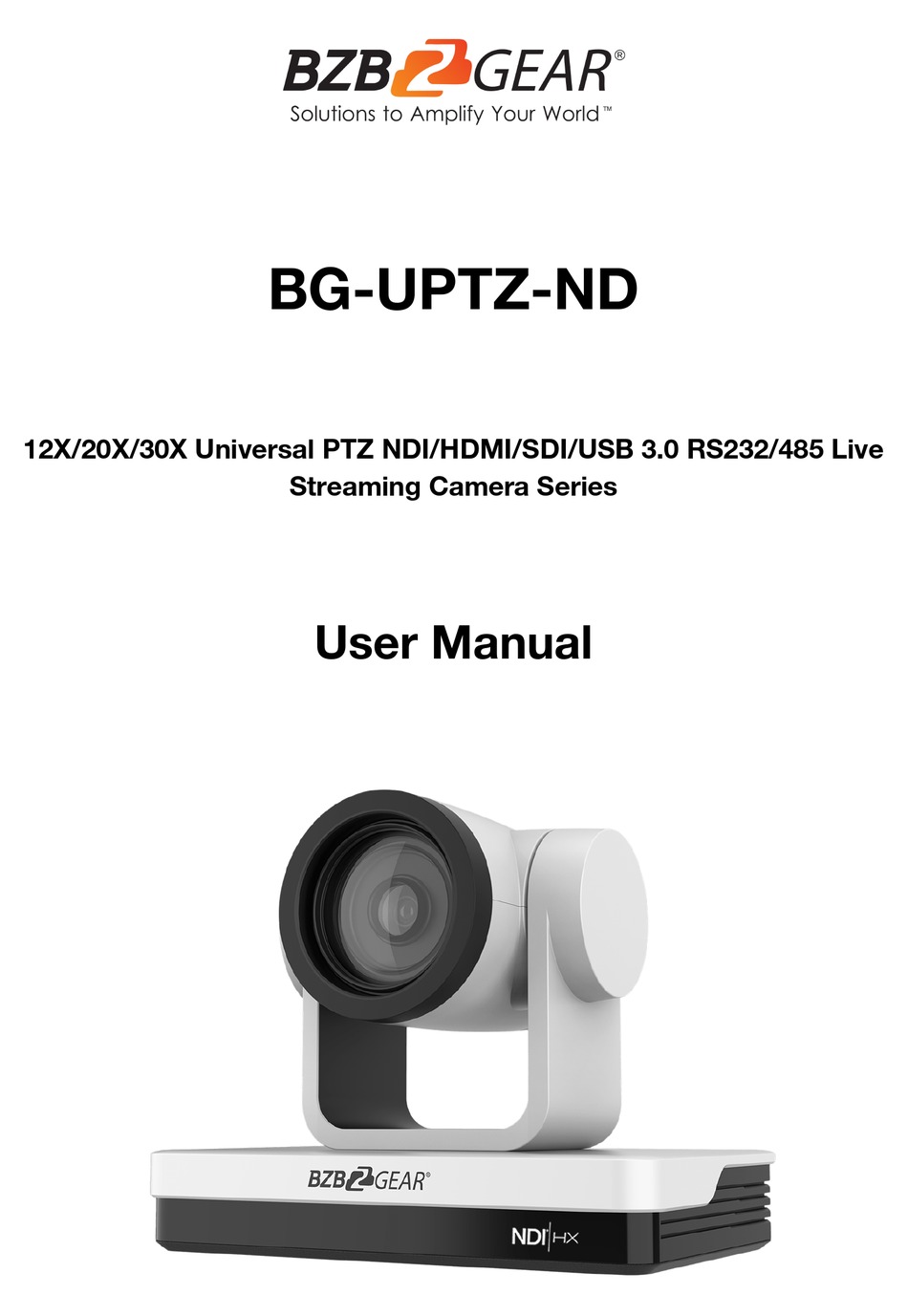 BZB GEAR BG-UPTZ-ND 12X USER MANUAL Pdf Download | ManualsLib