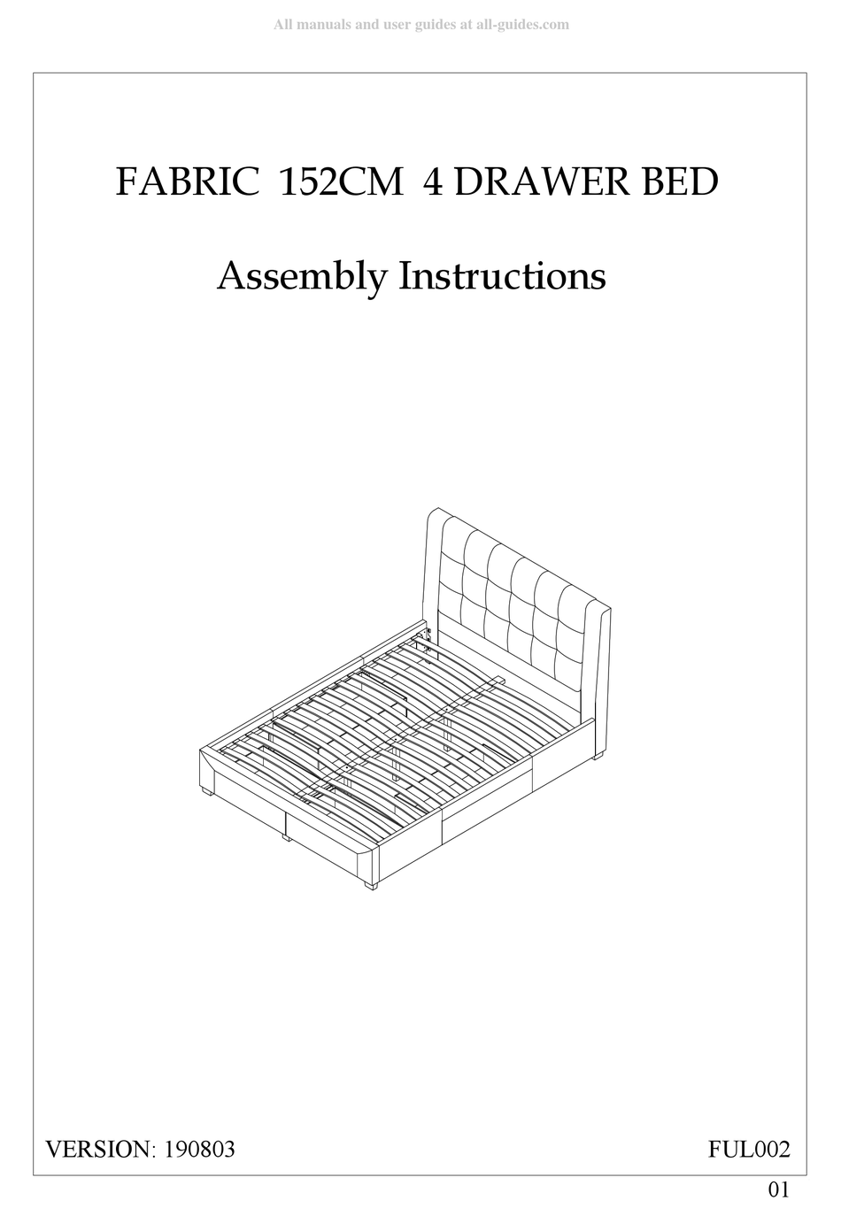 JULIAN BOWEN FULLERTON FUL002 ASSEMBLY INSTRUCTIONS MANUAL Pdf Download ManualsLib