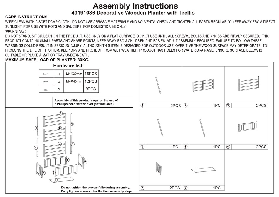 KMART 43191086 ASSEMBLY INSTRUCTIONS Pdf Download ManualsLib