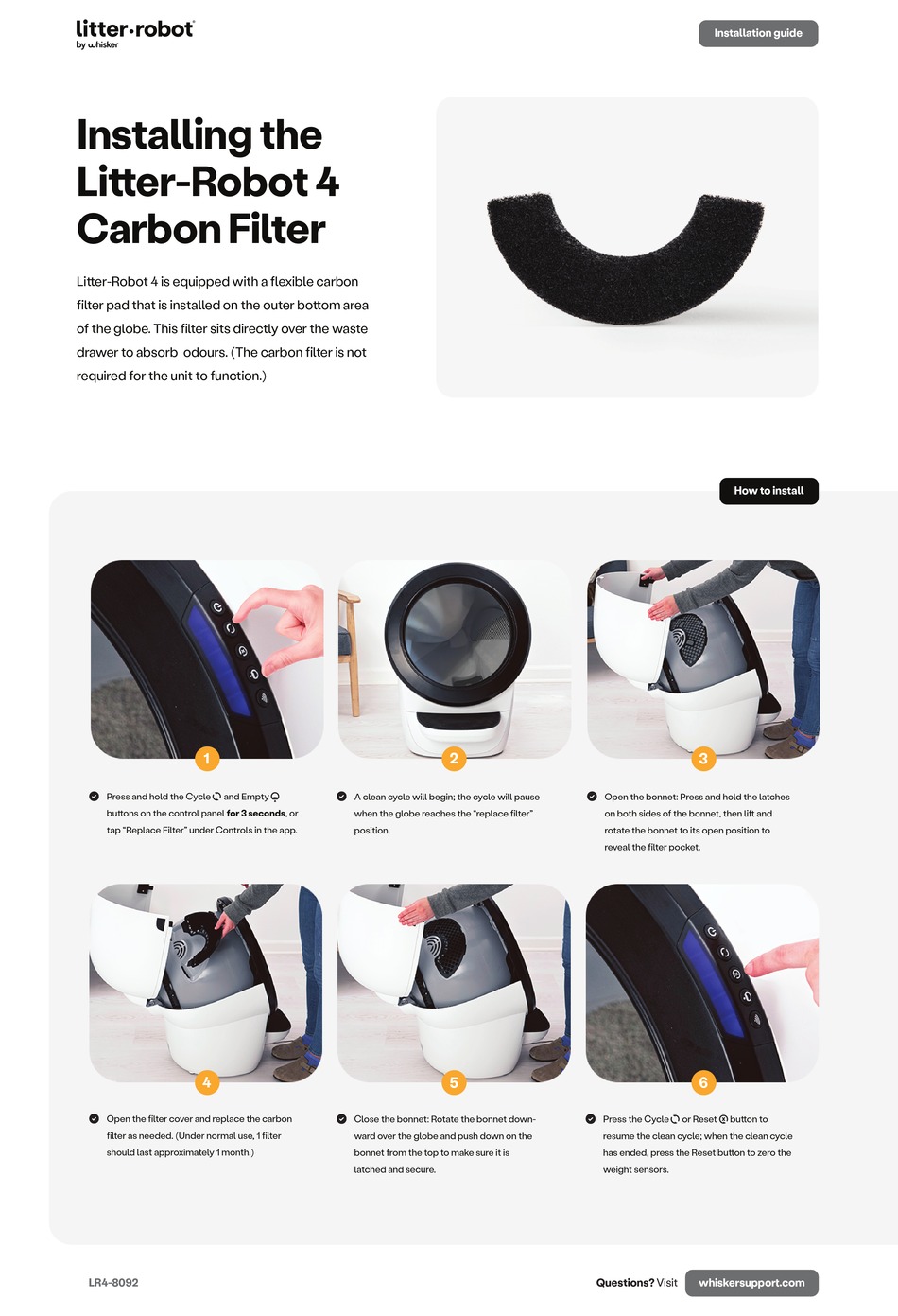 WHISKER LITTERROBOT 4 INSTALLATION MANUAL Pdf Download ManualsLib