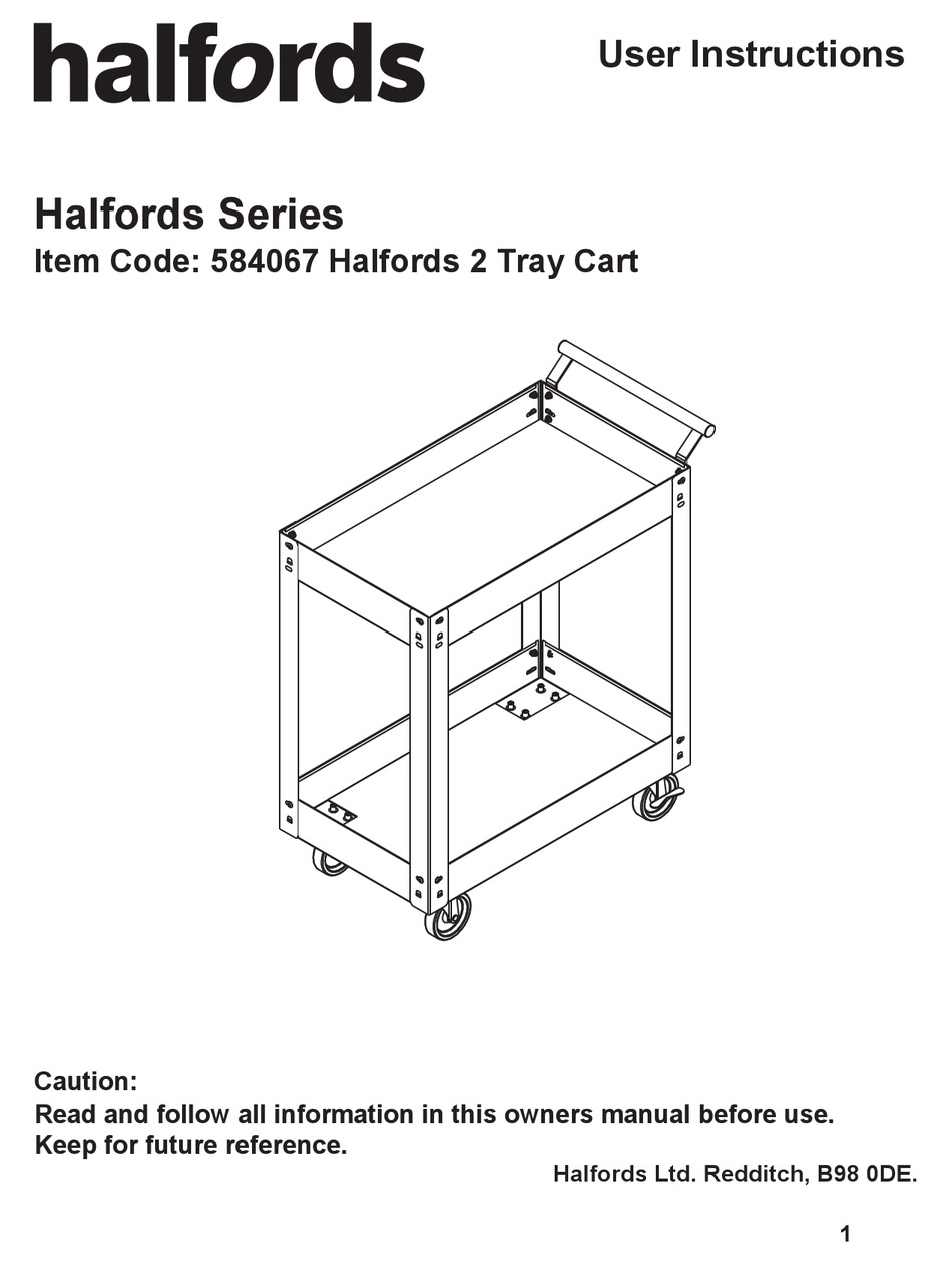 HALFORDS 584067 USER INSTRUCTIONS Pdf Download ManualsLib