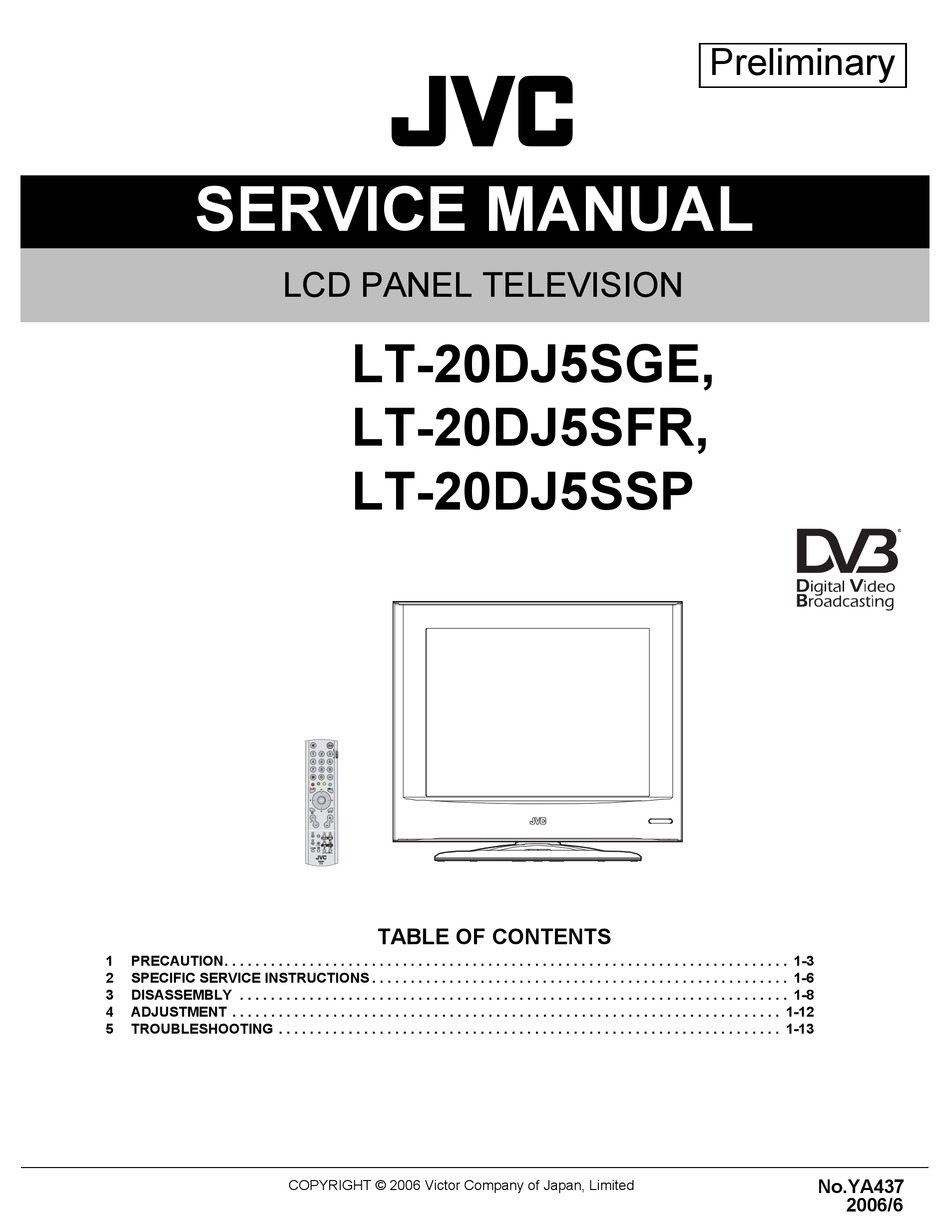 JVC LT-20DJ5SGE SERVICE MANUAL Pdf Download | ManualsLib