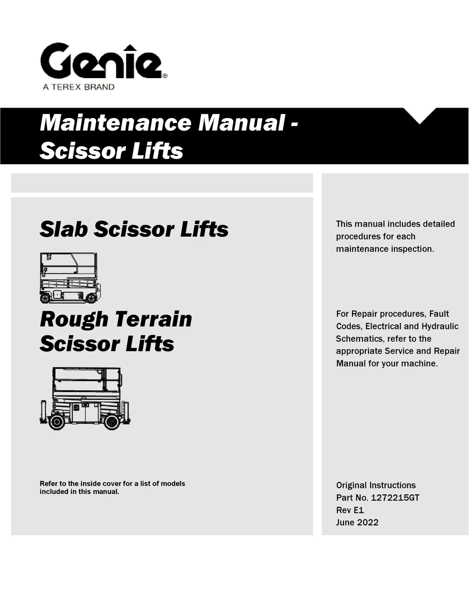 TEREX GENIE GS2646 AV MAINTENANCE MANUAL Pdf Download ManualsLib