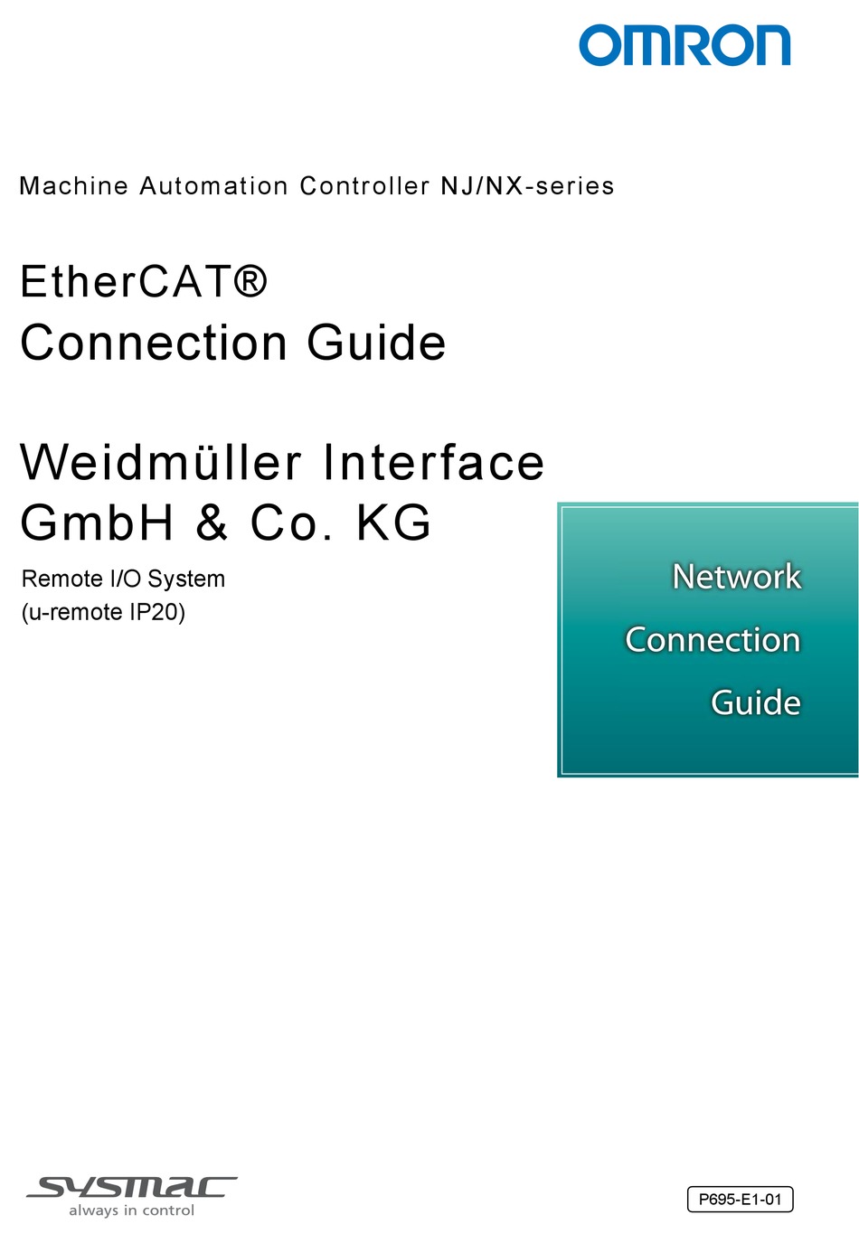 OMRON SYSMAC NJ SERIES CONNECTION MANUAL Pdf Download