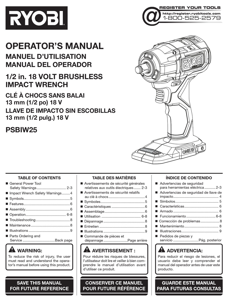 RYOBI PSBIW25 OPERATOR S MANUAL Pdf Download ManualsLib   Ryobi Psbiw25 