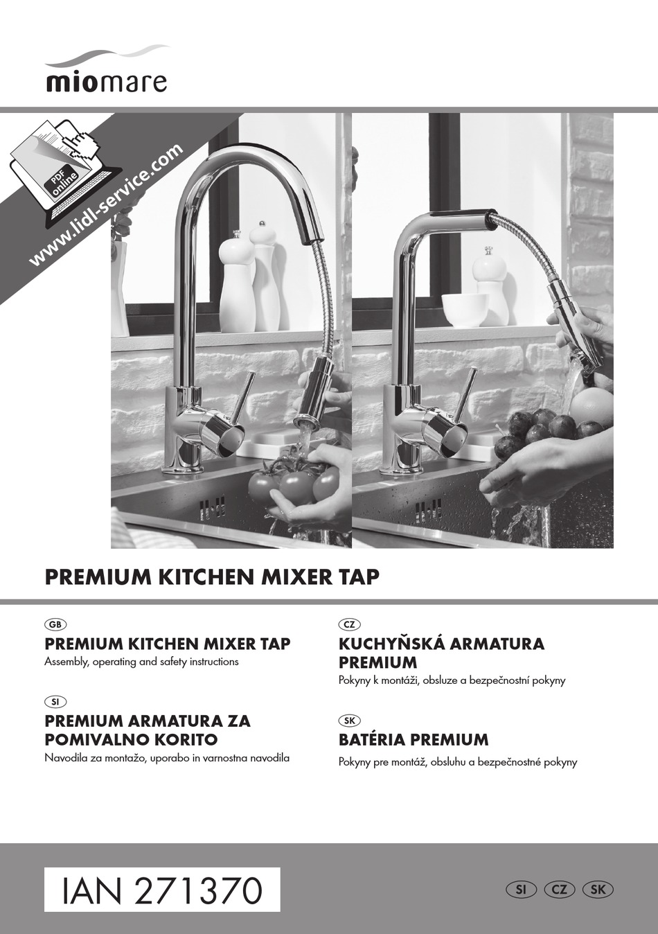 MIOMARE PREMIUM 271370 ASSEMBLY, OPERATING AND SAFETY INSTRUCTIONS Pdf