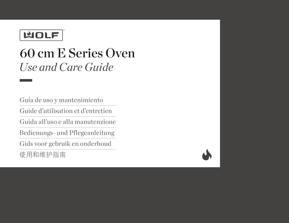 WOLF E SERIES USE AND CARE MANUAL Pdf Download ManualsLib
