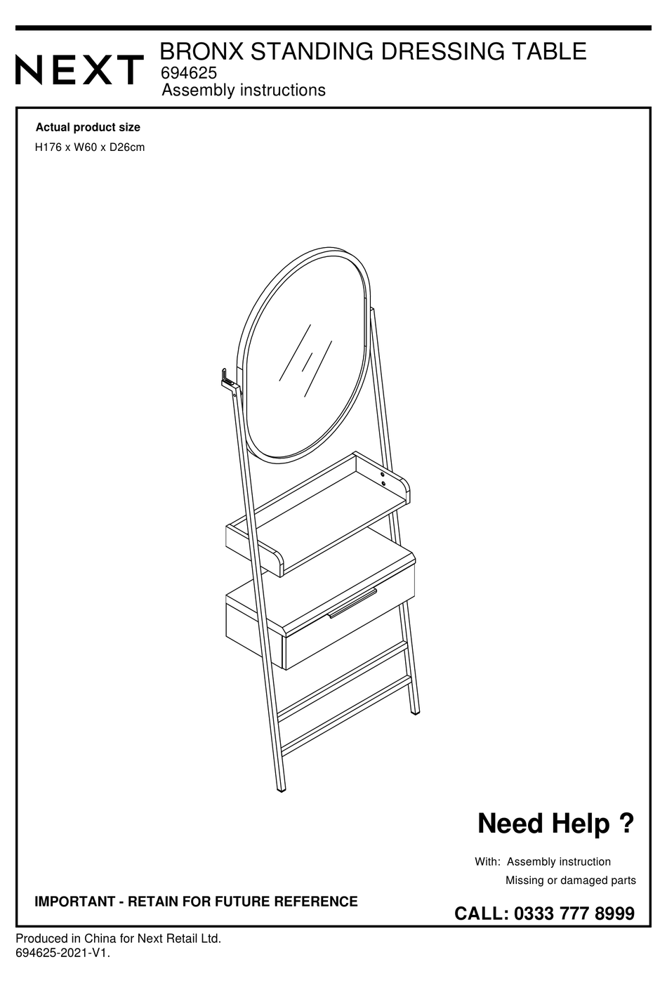 NEXT BRONX 694625 ASSEMBLY INSTRUCTIONS MANUAL Pdf Download ManualsLib