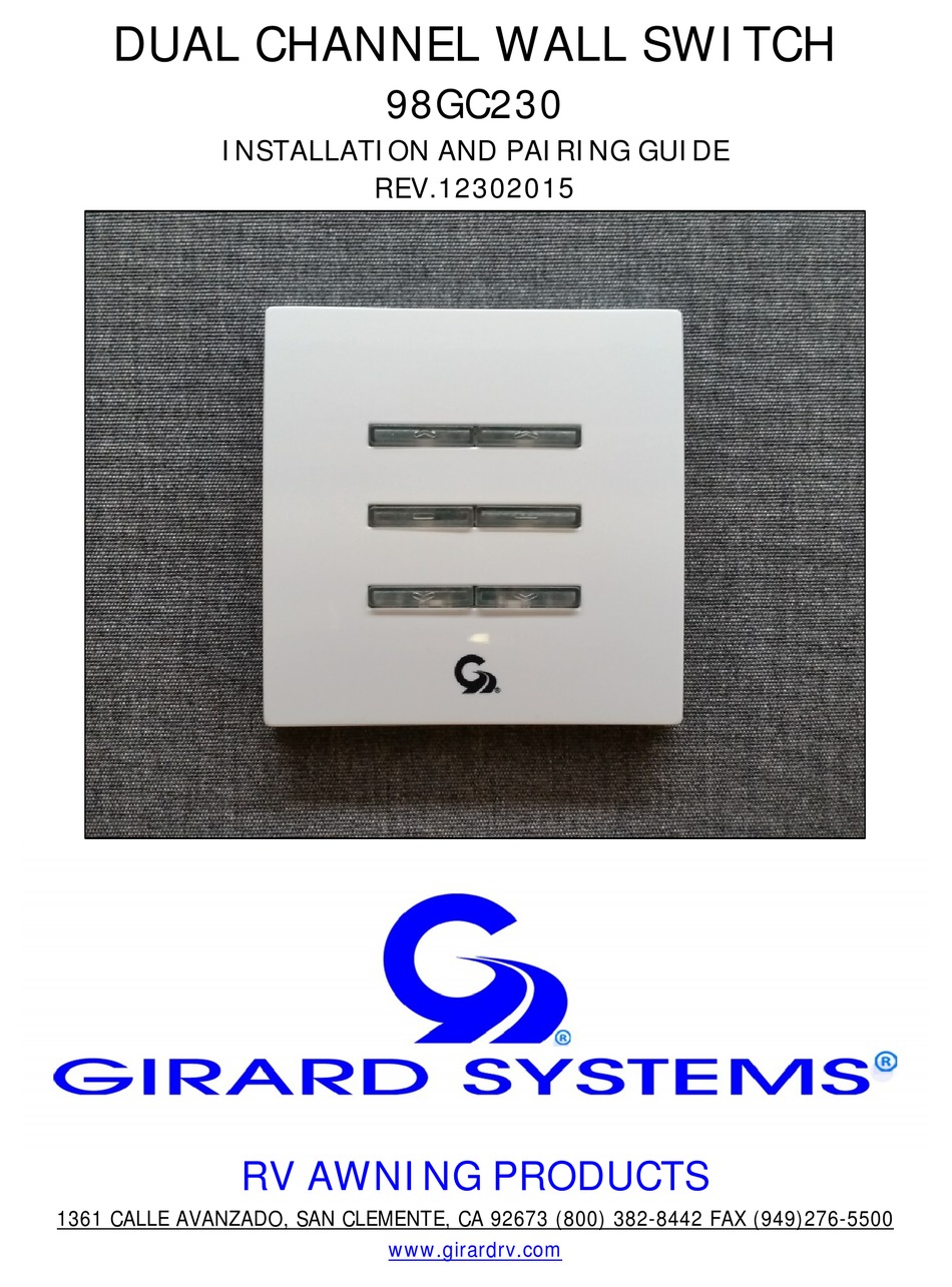 GIRARD SYSTEMS 98GC230 INSTALLATION MANUAL Pdf Download ManualsLib