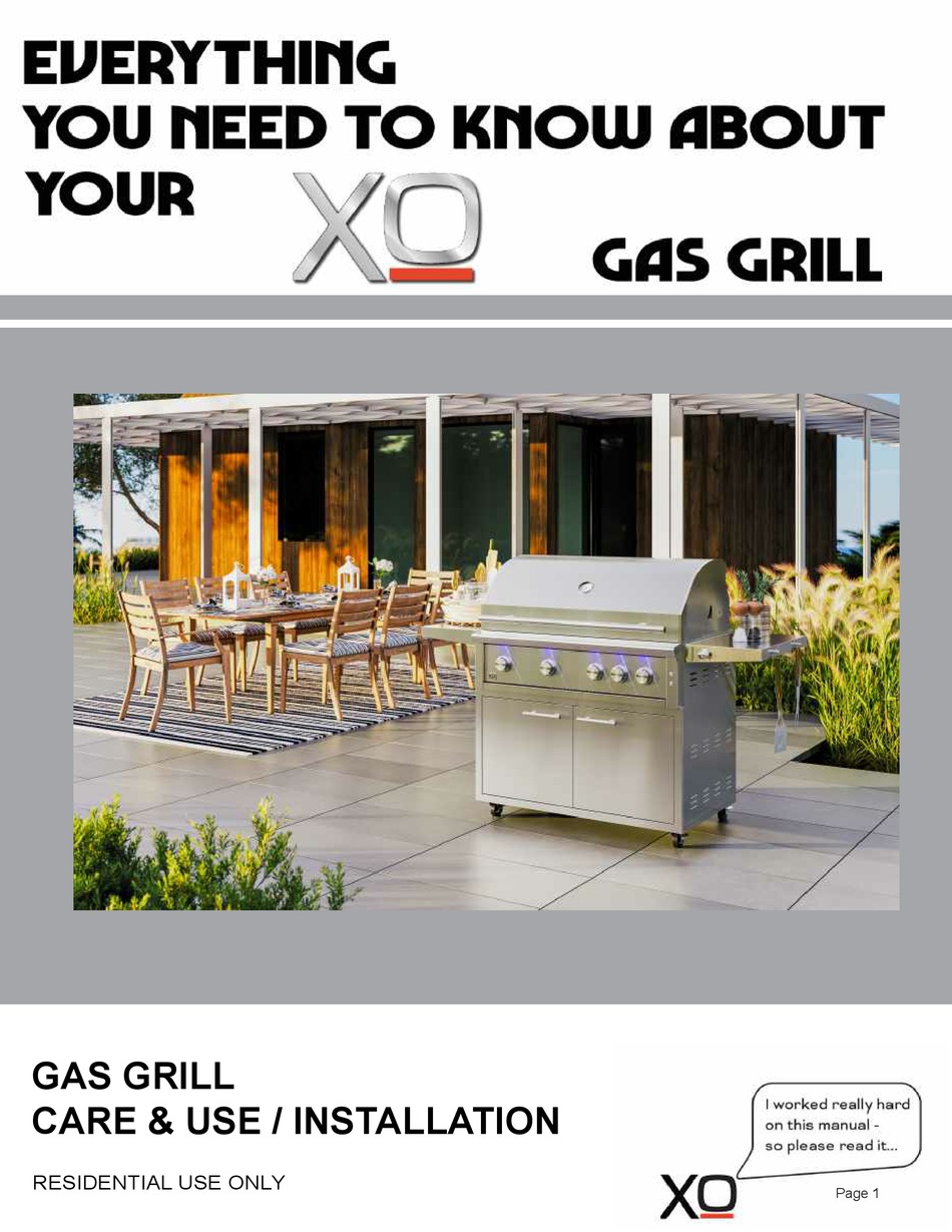 XO XOGRILL30L/N CARE & USE/INSTALLATION MANUAL Pdf Download ManualsLib