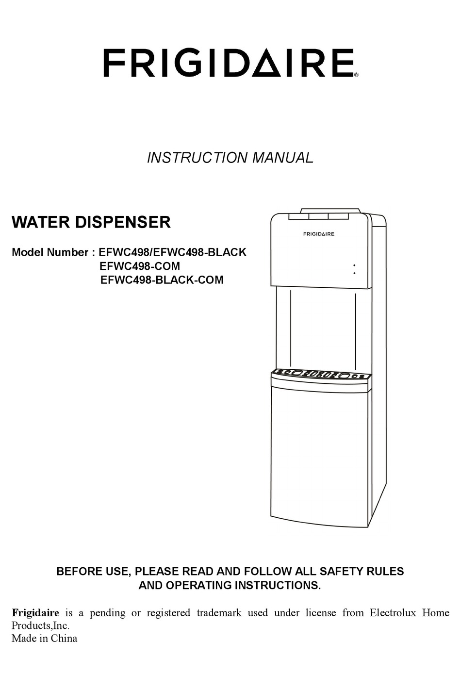 FRIGIDAIRE INSTRUCTION MANUAL Pdf Download ManualsLib