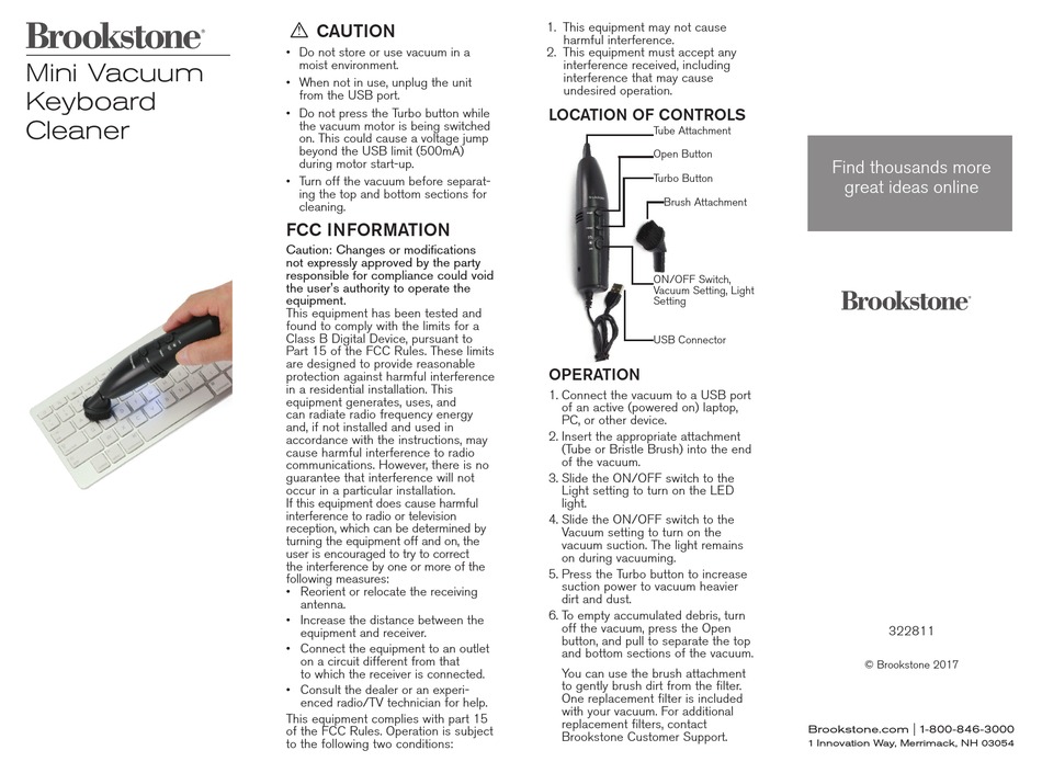 BROOKSTONE 322811 QUICK START MANUAL Pdf Download ManualsLib
