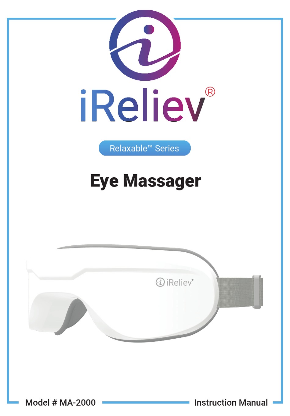 IRELIEV RELAXABLE SERIES INSTRUCTION MANUAL Pdf Download ManualsLib