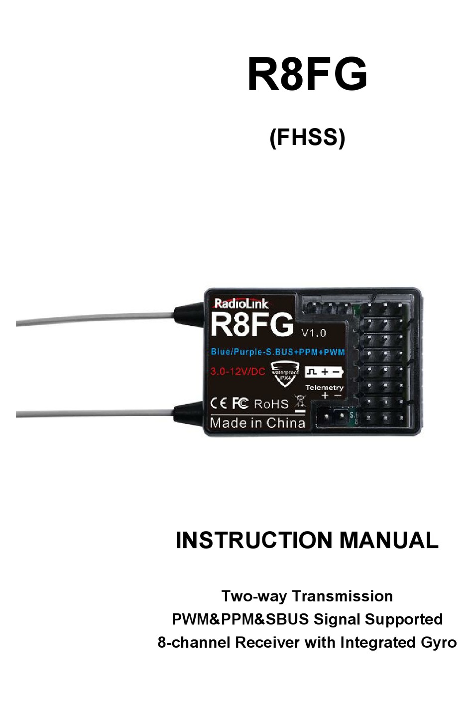 RADIOLINK R8FG INSTRUCTION MANUAL Pdf Download ManualsLib
