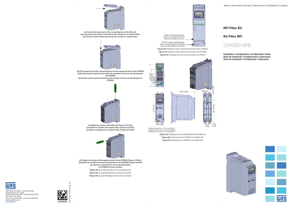 WEG CFW300KFB INSTALLATION, CONFIGURATION AND OPERATIONS MANUAL Pdf