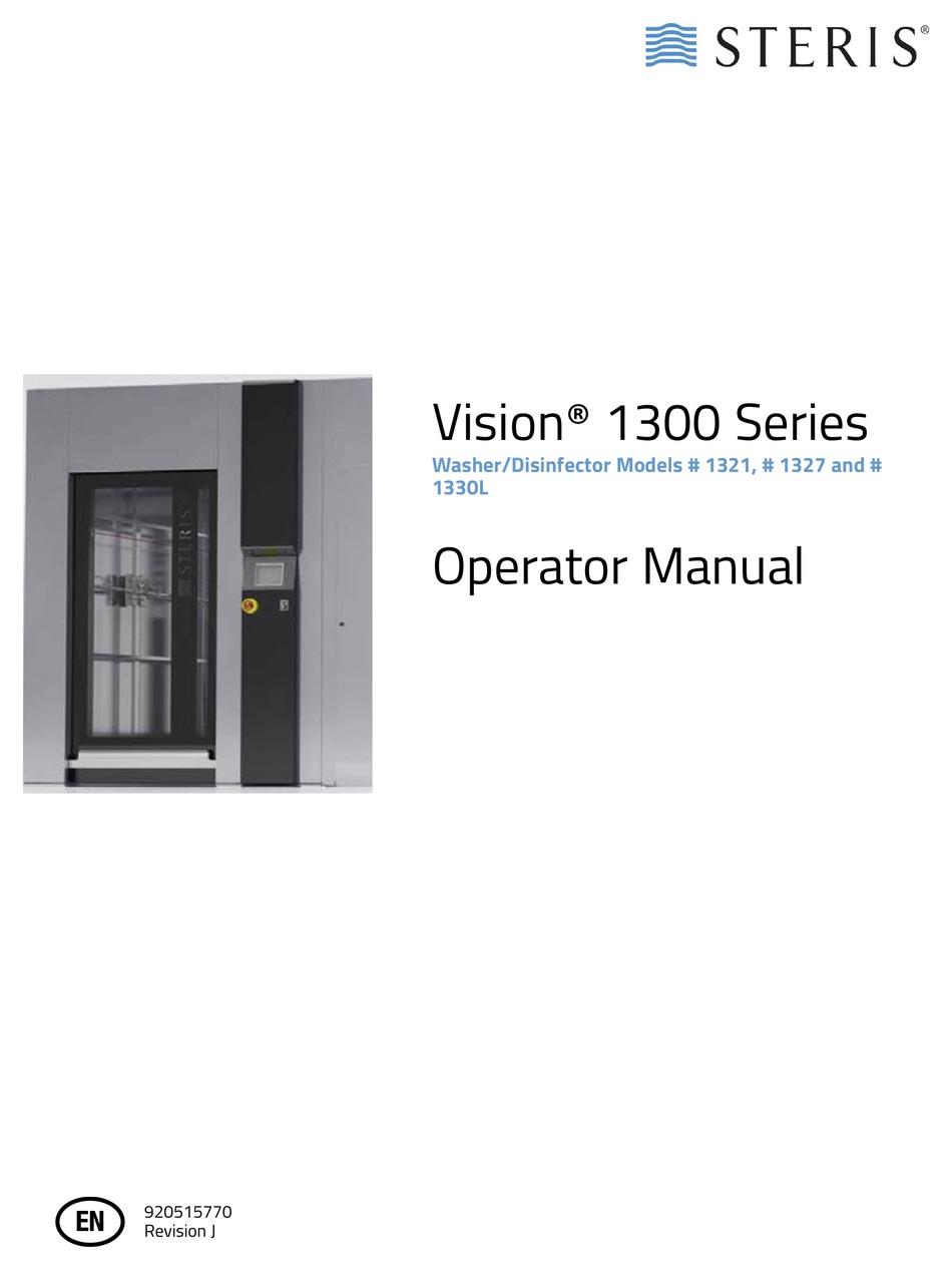 STERIS VISION 1300 SERIES OPERATOR'S MANUAL Pdf Download ManualsLib