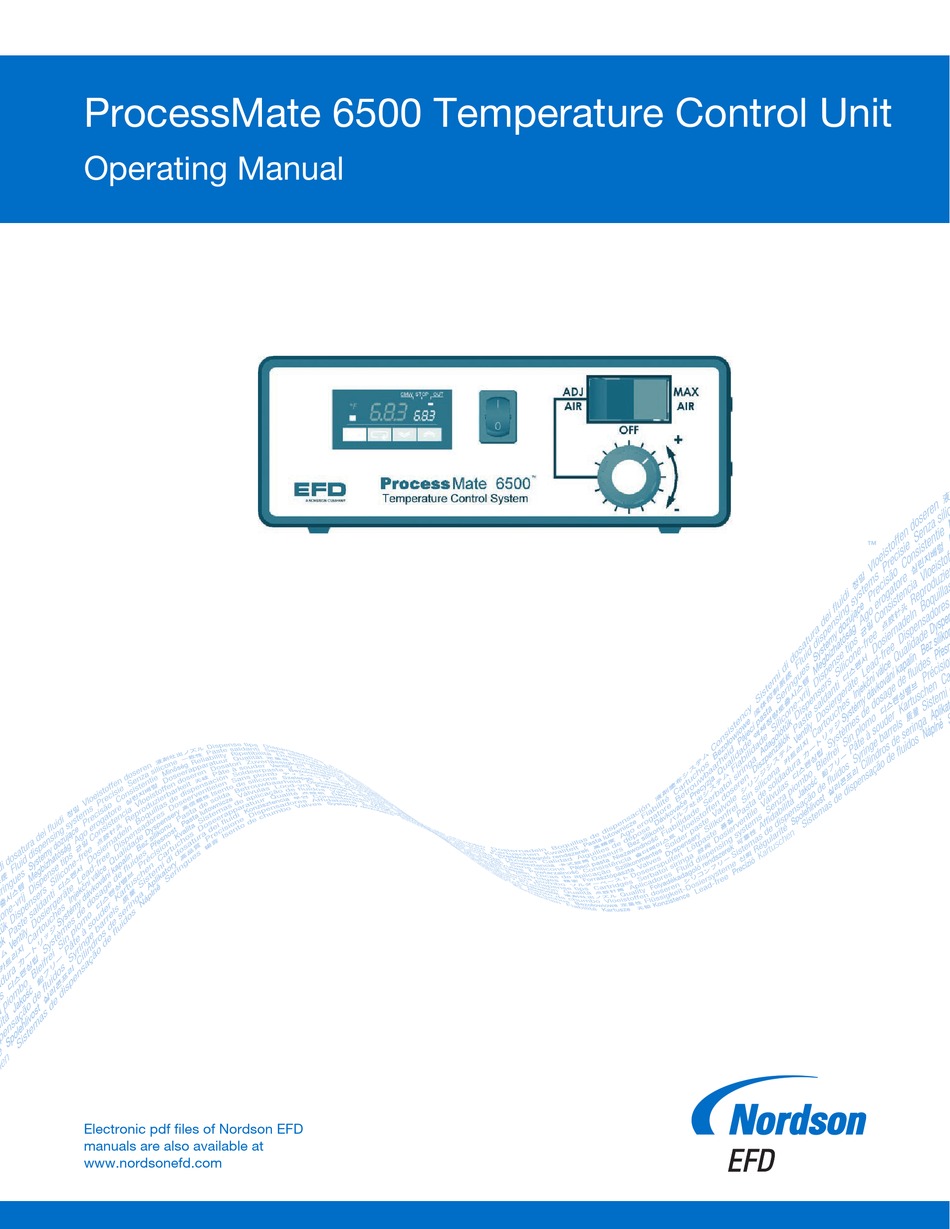 NORDSON EFD PROCESSMATE 6500 OPERATING MANUAL Pdf Download ManualsLib