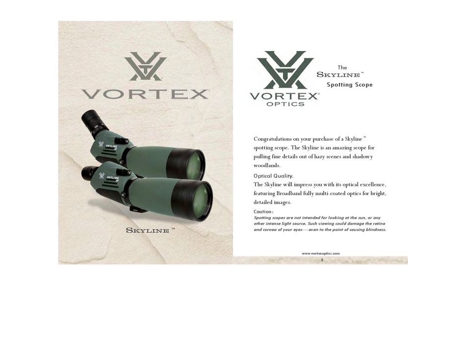 VORTEX OPTICS SKYLINE QUICK START MANUAL Pdf Download ManualsLib