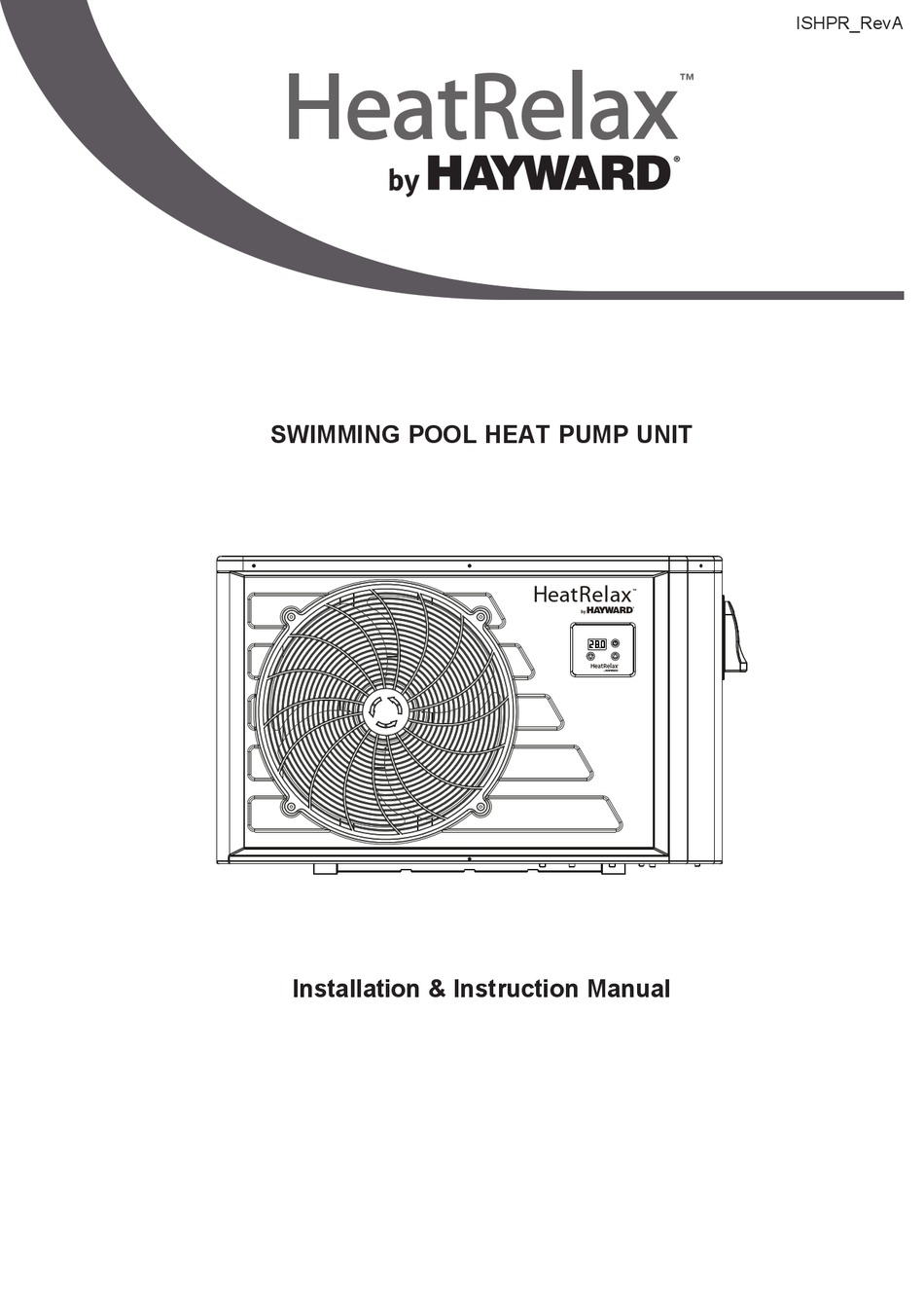 HAYWARD HEATRELAX INSTALLATION AND INSTRUCTION MANUAL Pdf Download