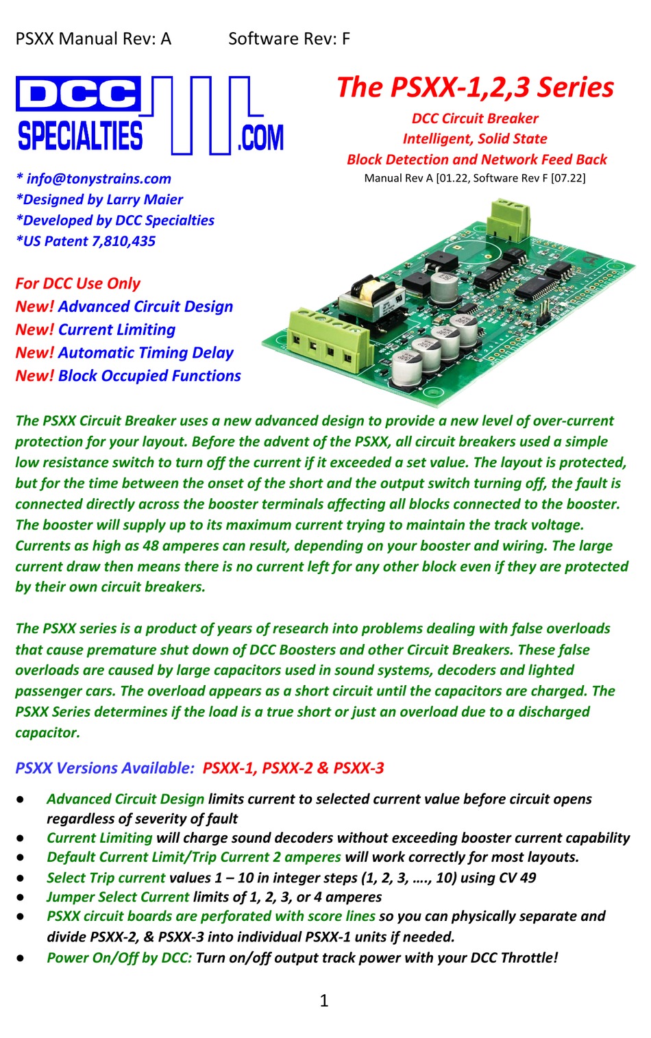 DCC SPECIALTIES PS 1 SERIES MANUAL Pdf Download ManualsLib