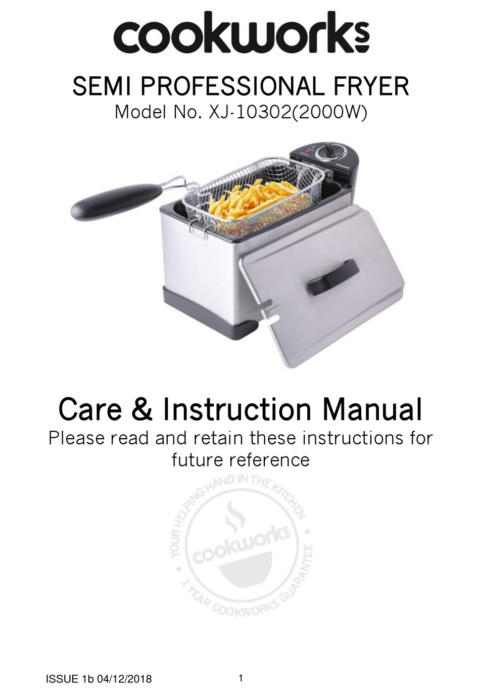 COOKWORKS XJ10302 CARE & INSTRUCTION MANUAL Pdf Download ManualsLib