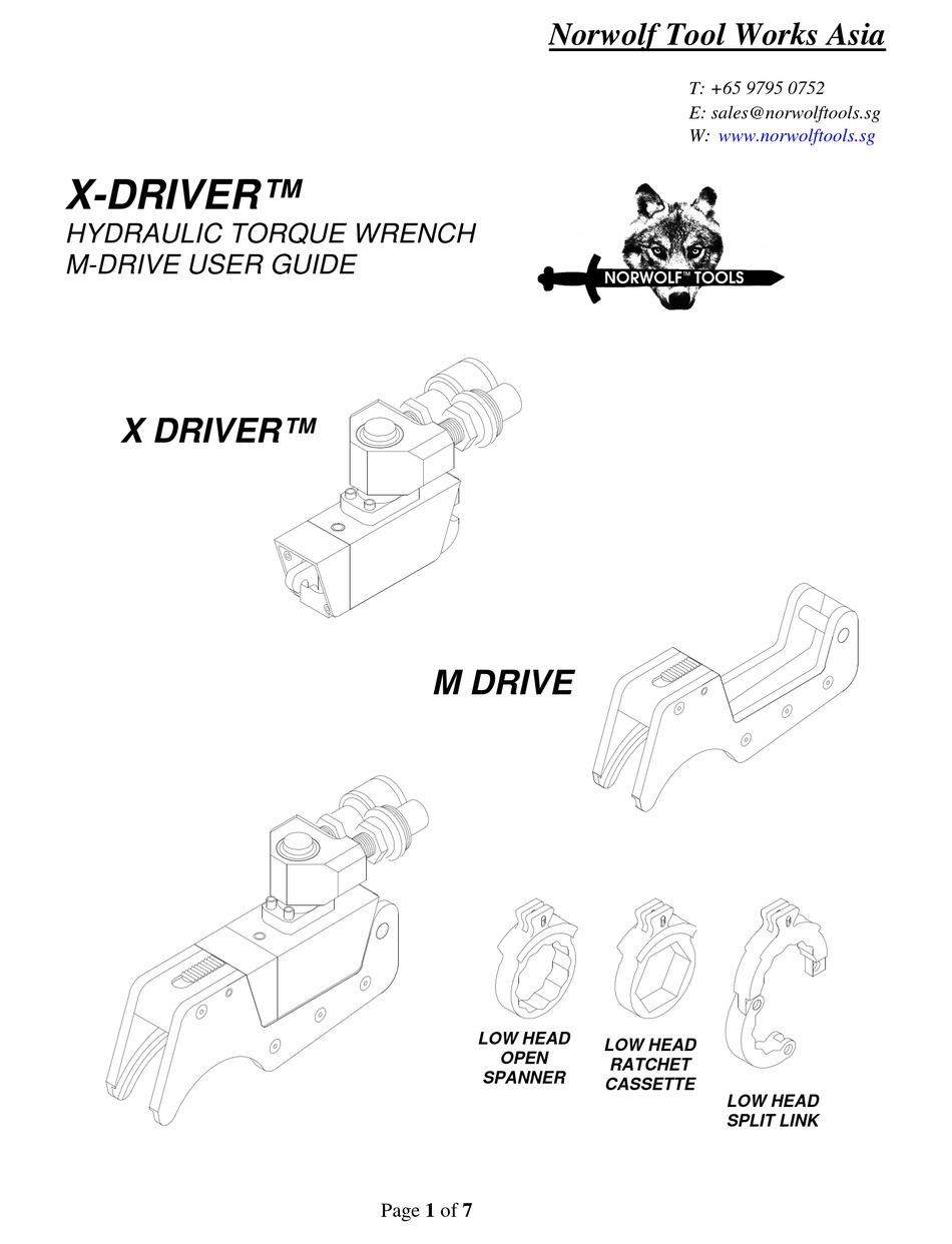 NORWOLF TOOLS XDRIVER USER MANUAL Pdf Download ManualsLib