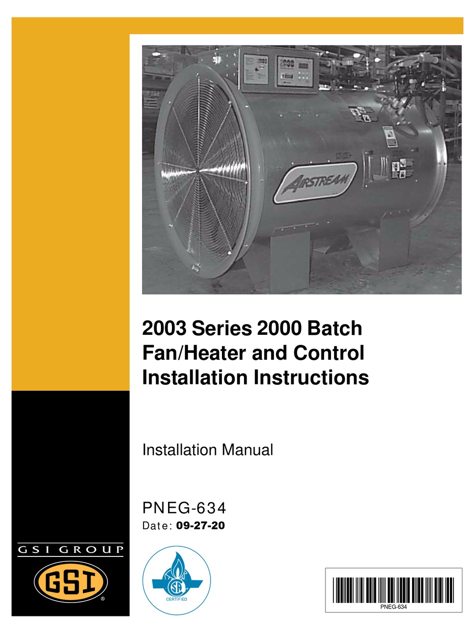 GSI 2003 SERIES INSTALLATION INSTRUCTIONS MANUAL Pdf Download ManualsLib