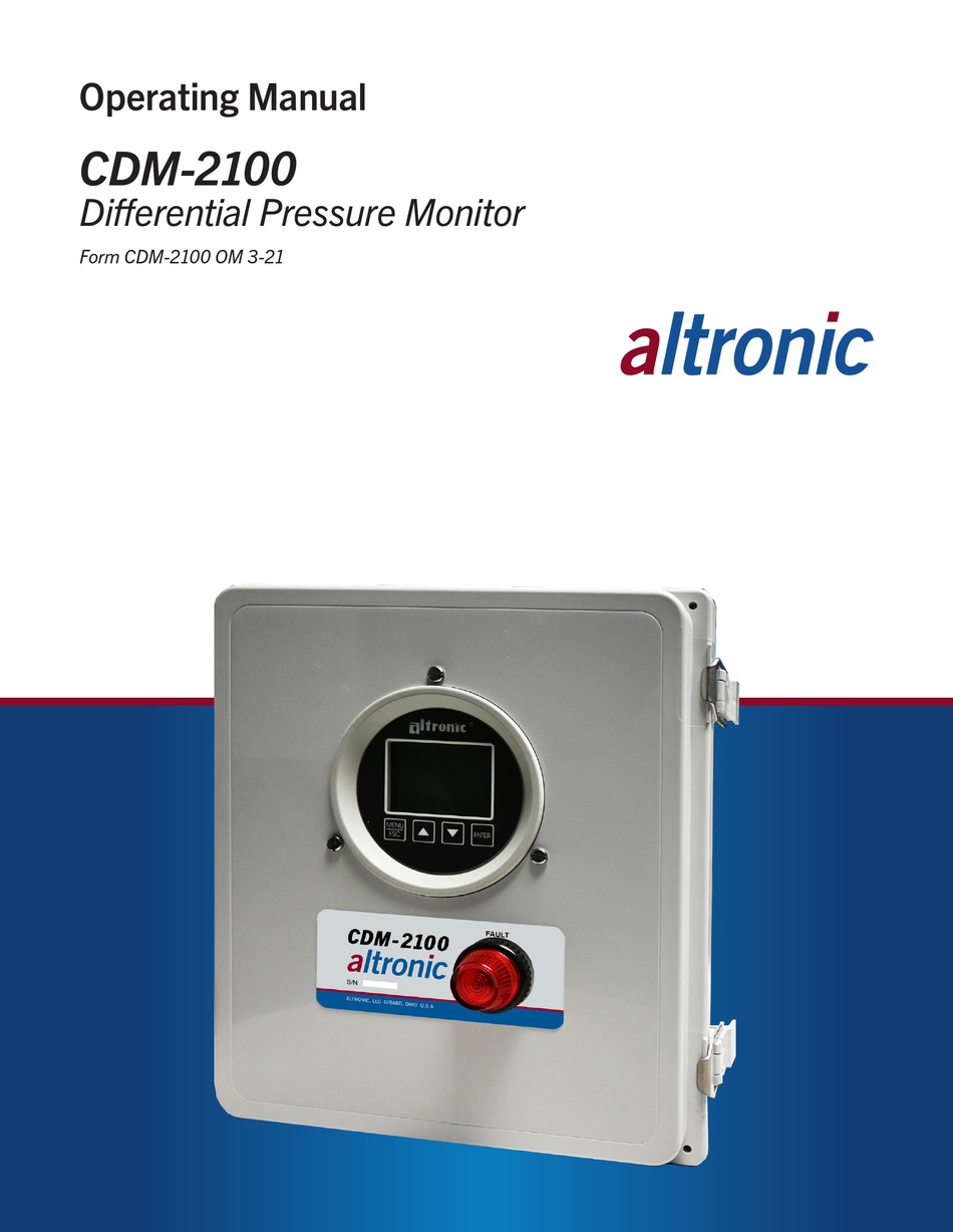 ALTRONIC CDM2100 OPERATING MANUAL Pdf Download ManualsLib