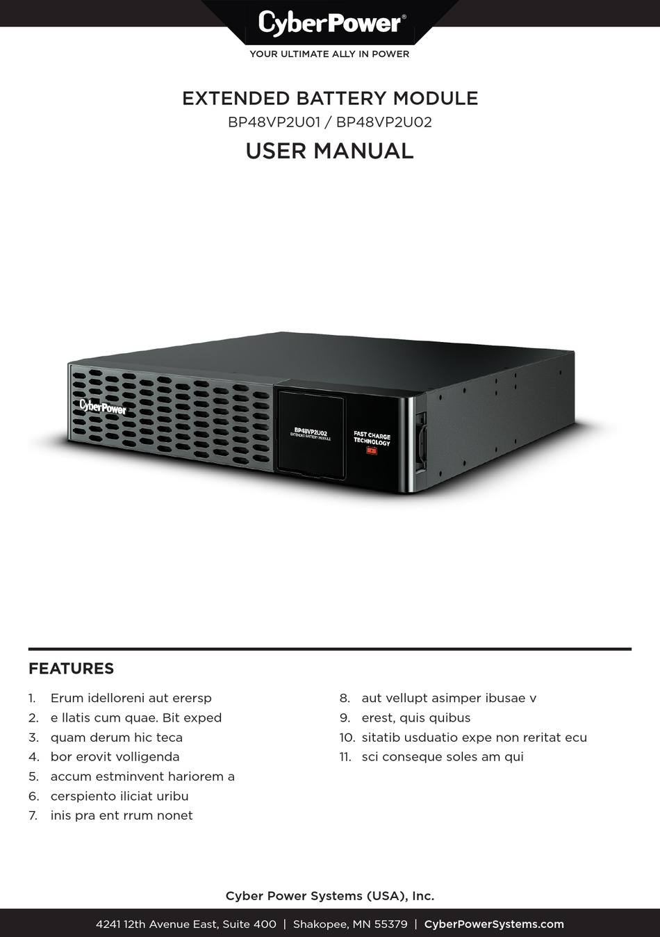 CYBERPOWER BP48VP2U01 USER MANUAL Pdf Download | ManualsLib