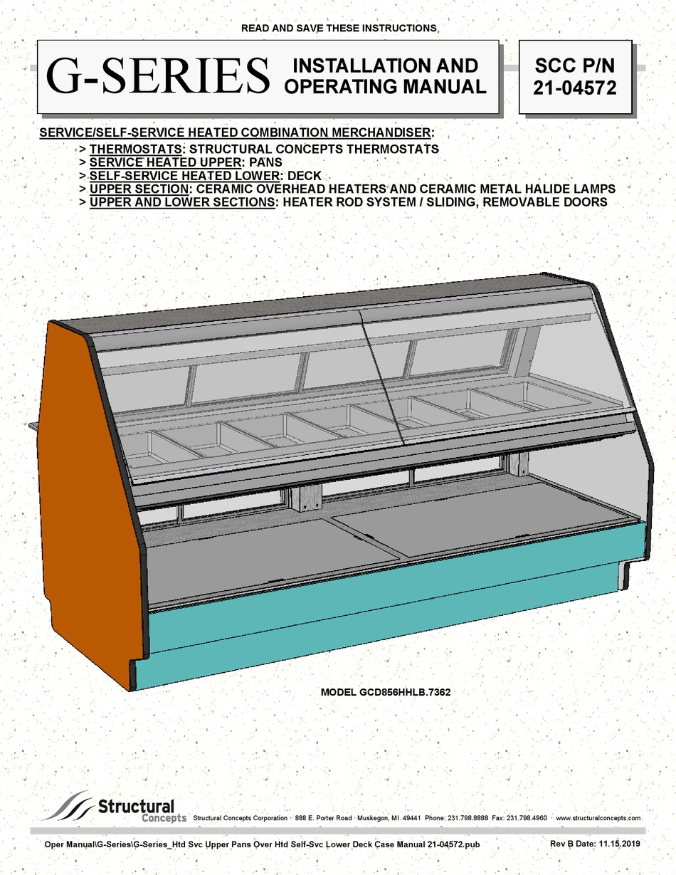 STRUCTURAL CONCEPTS G SERIES INSTALLATION AND OPERATING MANUAL Pdf ...