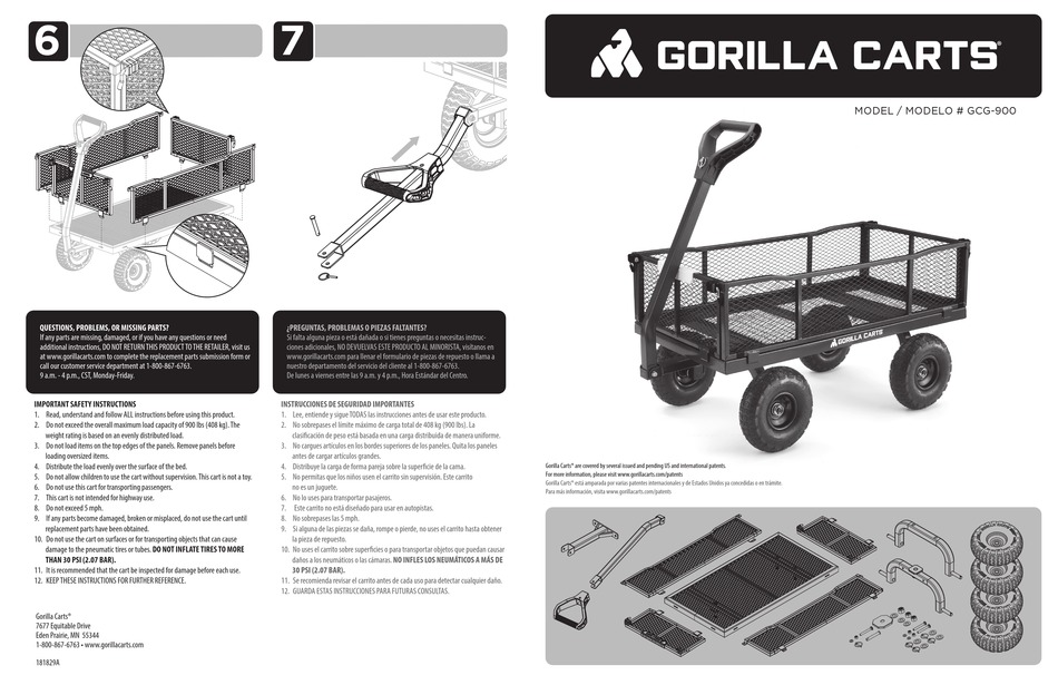 GORILLA CARTS GCG900 MANUAL Pdf Download ManualsLib