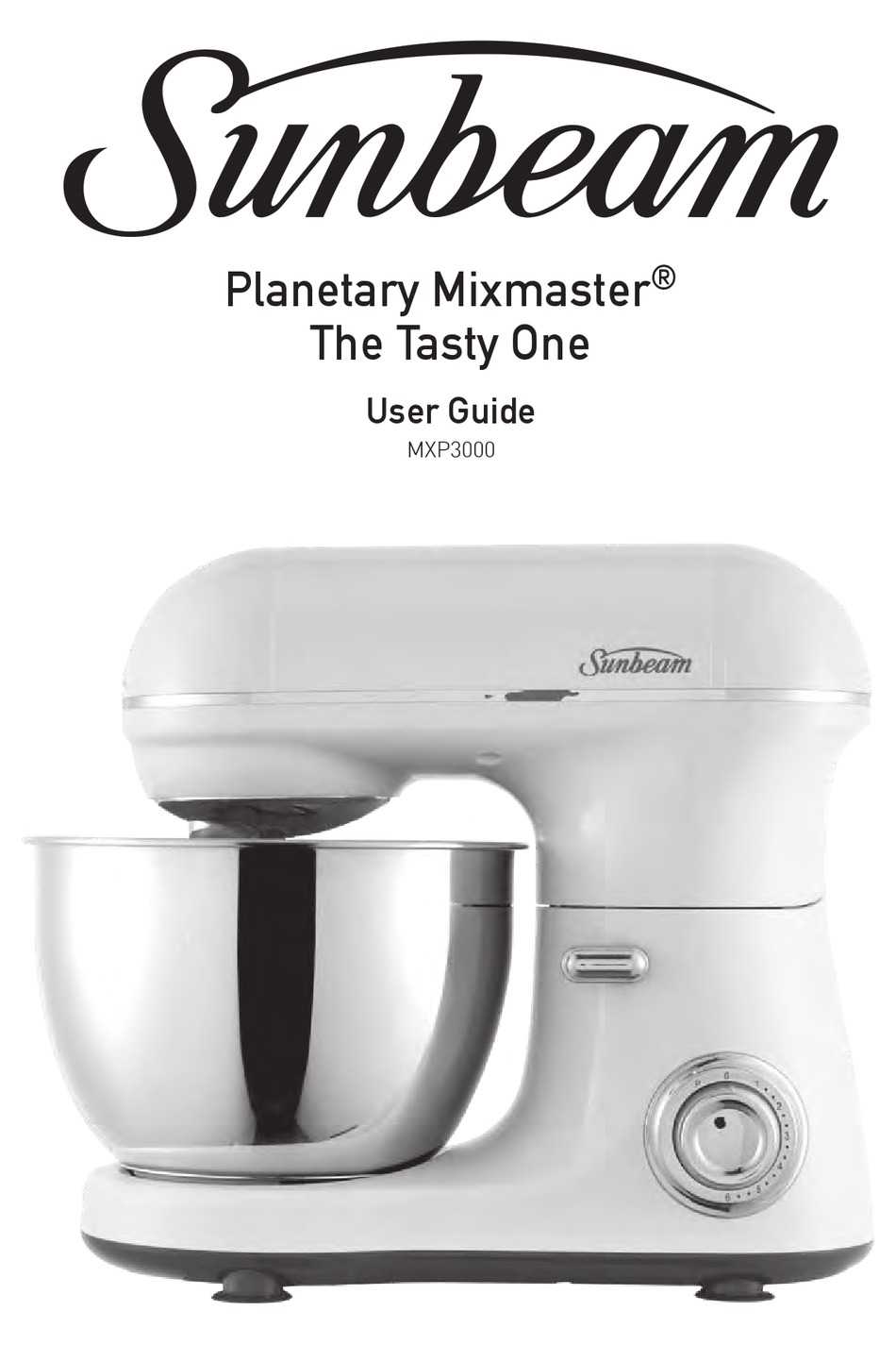 SUNBEAM MIXMASTER THE TASTY ONE USER MANUAL Pdf Download