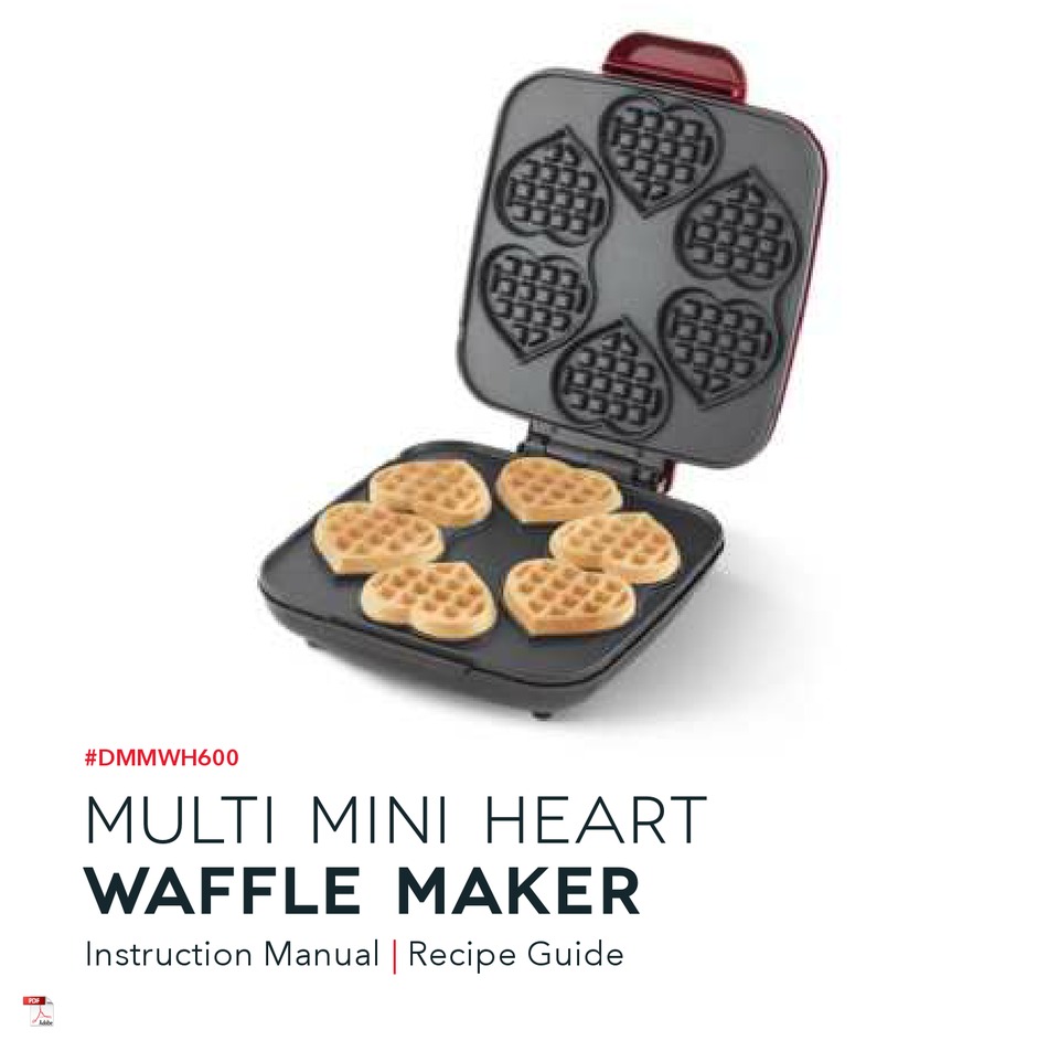 Dash DMWD001 Dreidel Mini Waffle Maker Instruction Manual