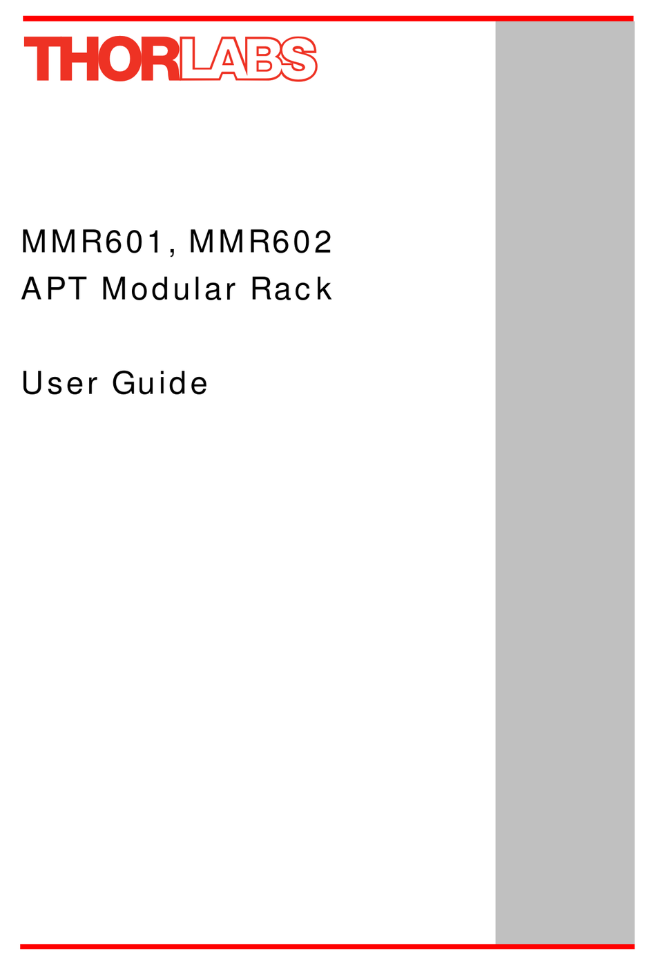 THORLABS MMR601 USER MANUAL Pdf Download ManualsLib