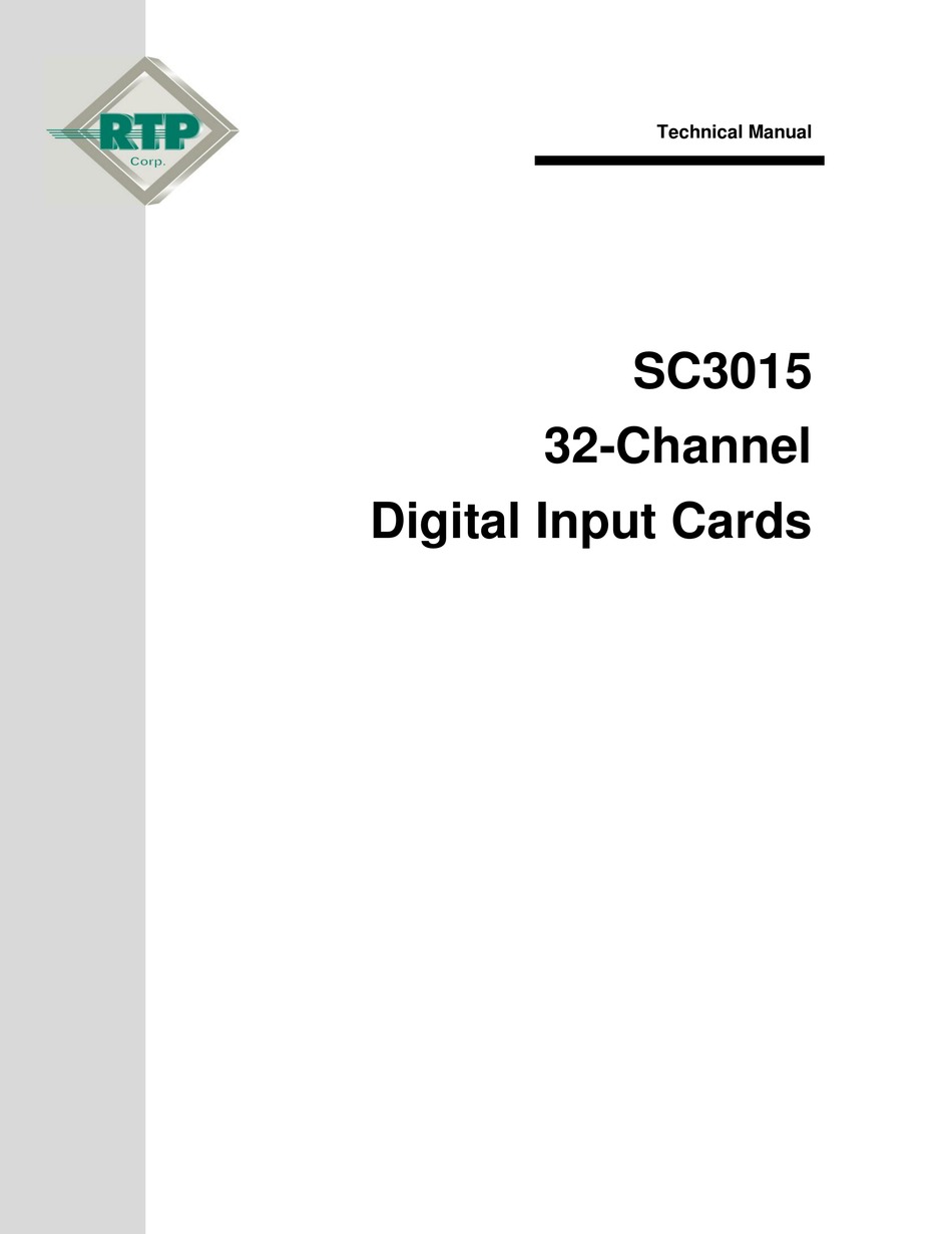 RTP SC3015 TECHNICAL MANUAL Pdf Download | ManualsLib