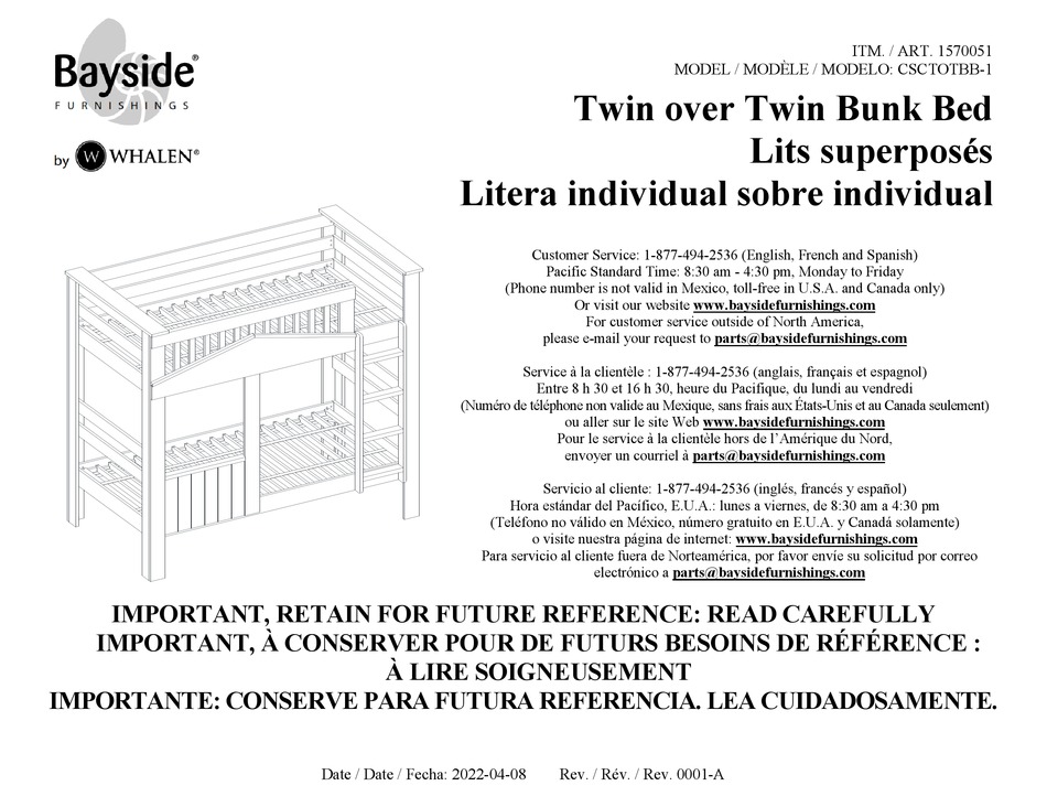 WHALEN BAYSIDE CSCTOTBB1 QUICK START MANUAL Pdf Download ManualsLib