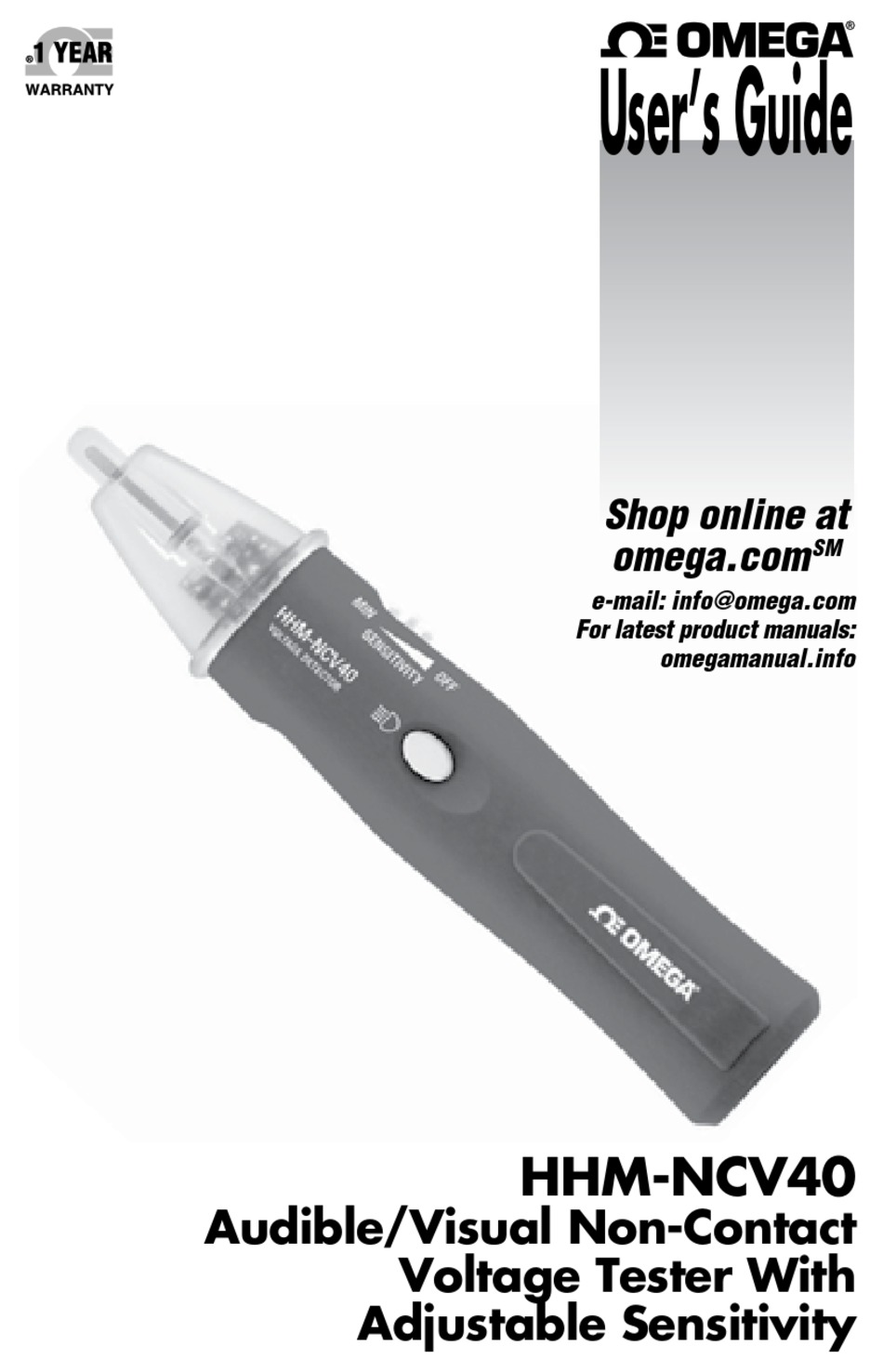 OMEGA HHMNCV40 USER MANUAL Pdf Download ManualsLib