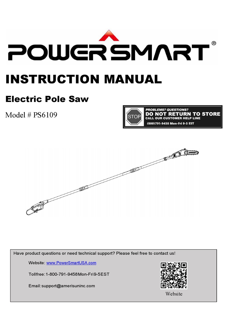 POWERSMART PS6109 INSTRUCTION MANUAL Pdf Download ManualsLib