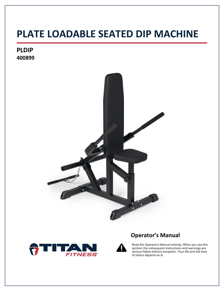TITAN FITNESS PLDIP 400899 OPERATOR