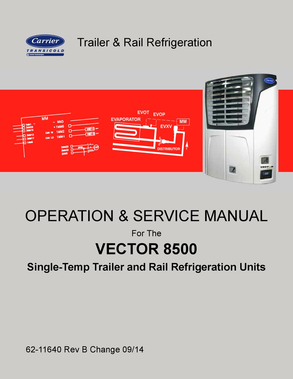 CARRIER TRANSICOLD VECTOR 8500 OPERATION & SERVICE MANUAL Pdf Download