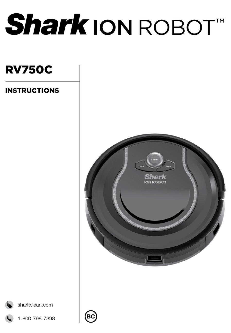 SHARK ION ROBOT RV750C INSTRUCTIONS MANUAL Pdf Download ManualsLib