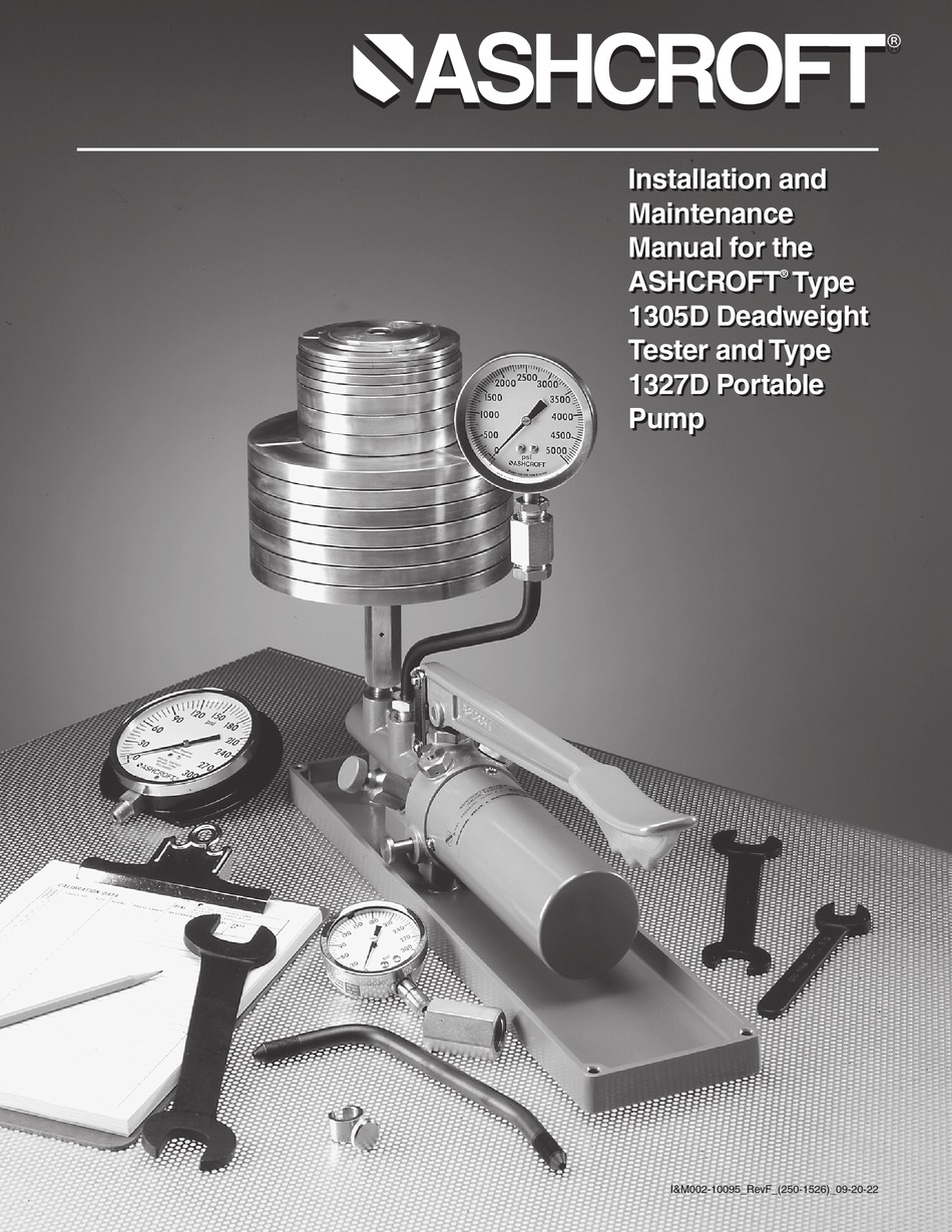 ASHCROFT 1327D INSTALLATION AND MAINTENANCE MANUAL Pdf Download