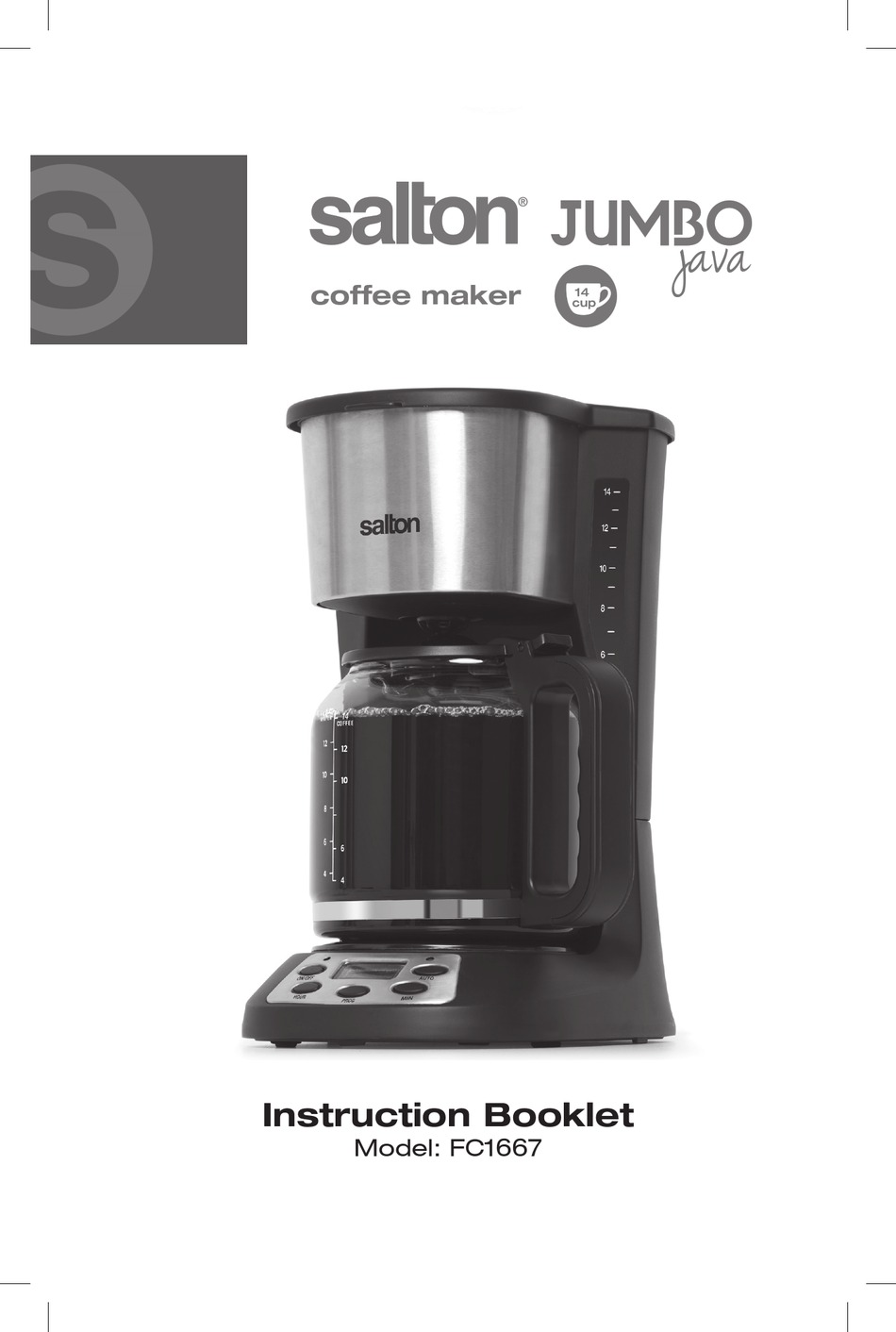 SALTON JUMBO JAVA FC1667TH INSTRUCTION BOOKLET Pdf Download ManualsLib