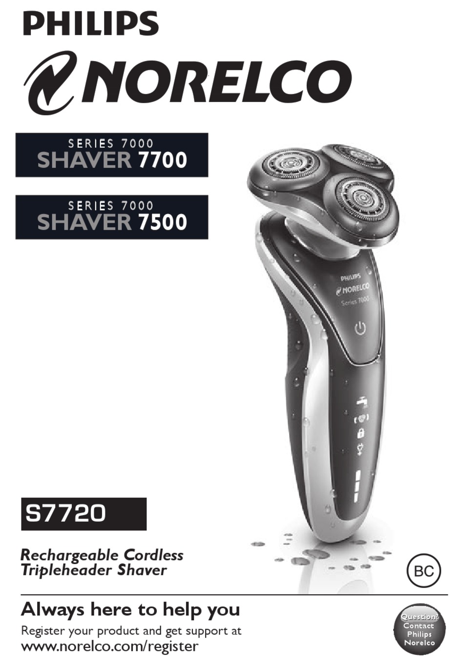 PHILIPS NORELCO 7700 MANUAL Pdf Download ManualsLib