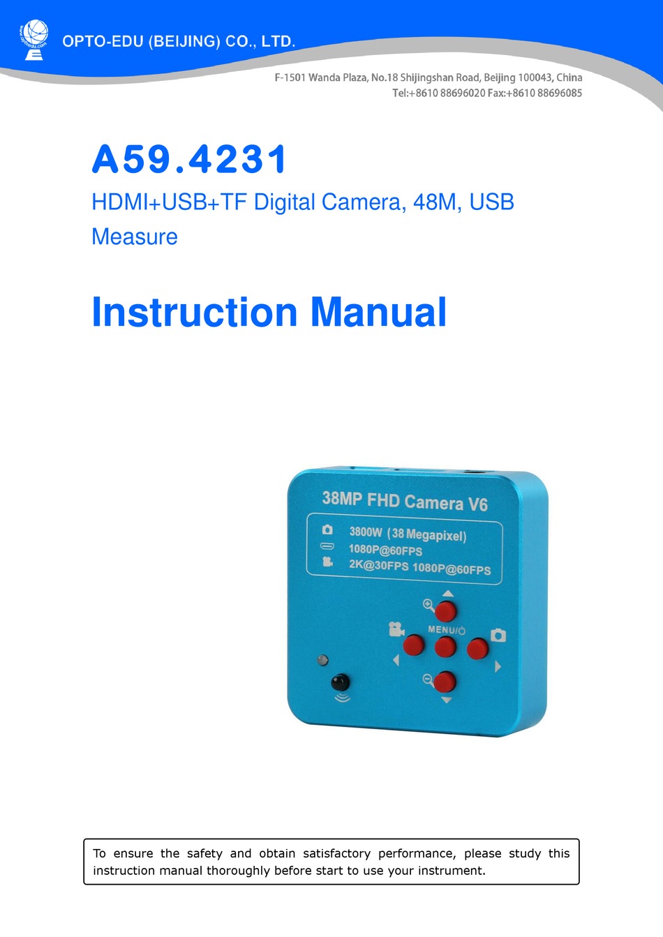 OPTOEDU A59.4231 INSTRUCTION MANUAL Pdf Download ManualsLib
