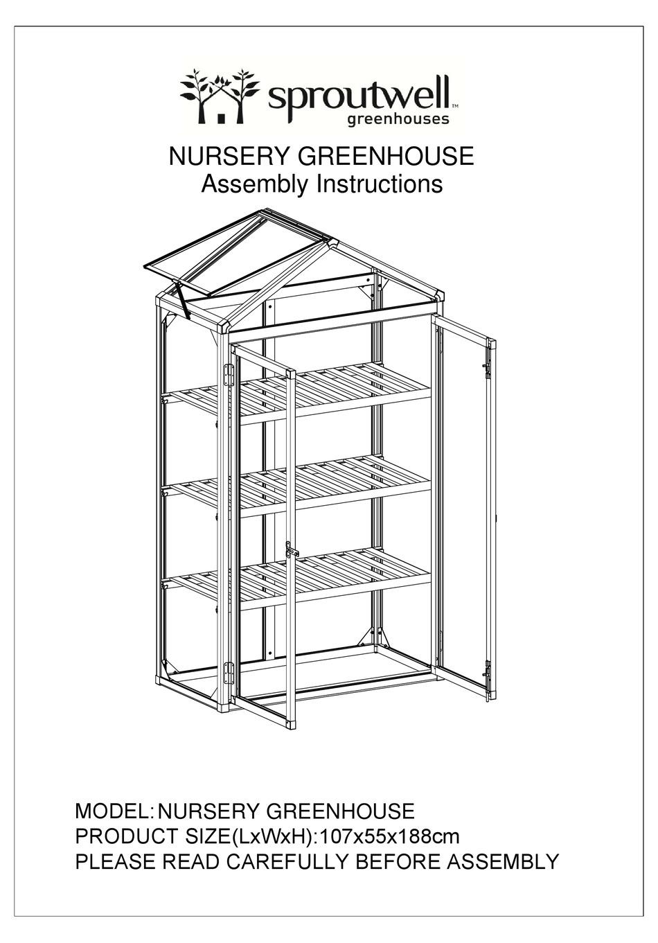 sproutwell-nursery-greenhouse-assembly-instructions-manual-pdf-download